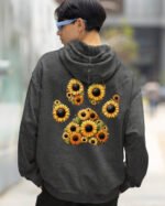 Bluza oversize z kapturem <br>Sunflower Paw - efekt sprania