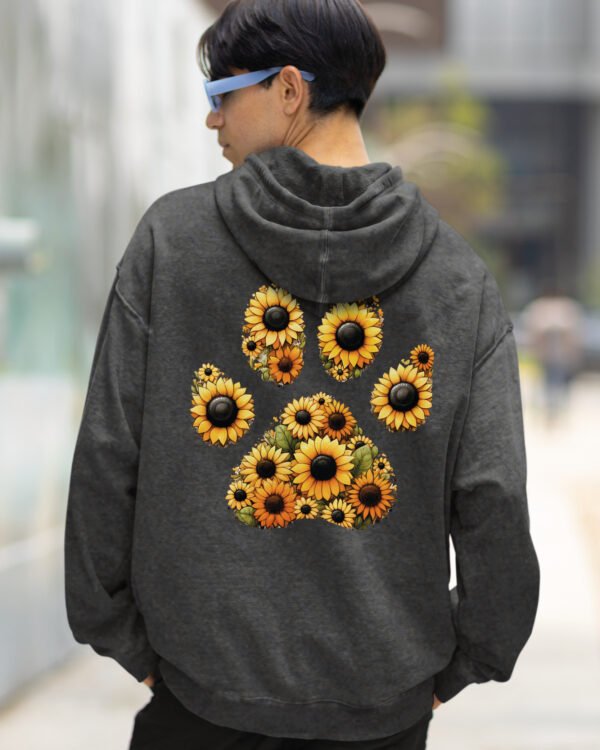 Bluza oversize z kapturem <br>Sunflower Paw - efekt sprania