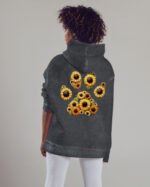 Bluza oversize z kapturem <br>Sunflower Paw - efekt sprania
