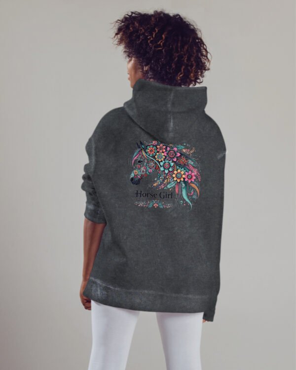 Bluza oversize z kapturem <br>Horse Girl - efekt sprania