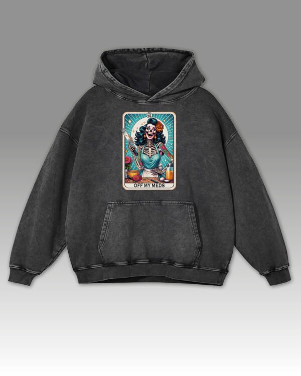 Bluza oversize z kapturem <br>Off My Meds - efekt sprania