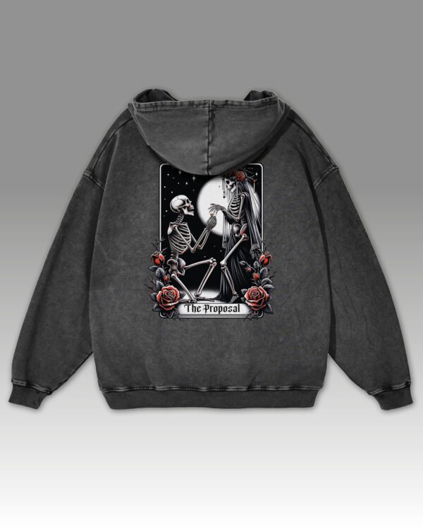 Bluza oversize z kapturem <br>Grave Proposal - efekt sprania