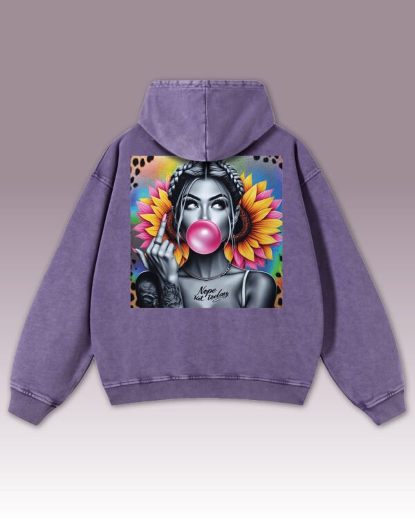 Bluza oversize z kapturem <br>NOPE Not Today - efekt sprania