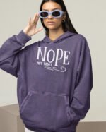 Bluza oversize z kapturem <br>NOPE Not Today - efekt sprania