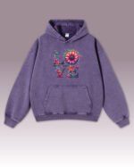 Bluza oversize z kapturem <br>LOVE - efekt sprania