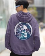 Bluza oversize z kapturem <br>Old Skull Friend - efekt sprania