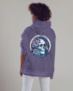 Bluza oversize z kapturem <br>Old Skull Friend - efekt sprania
