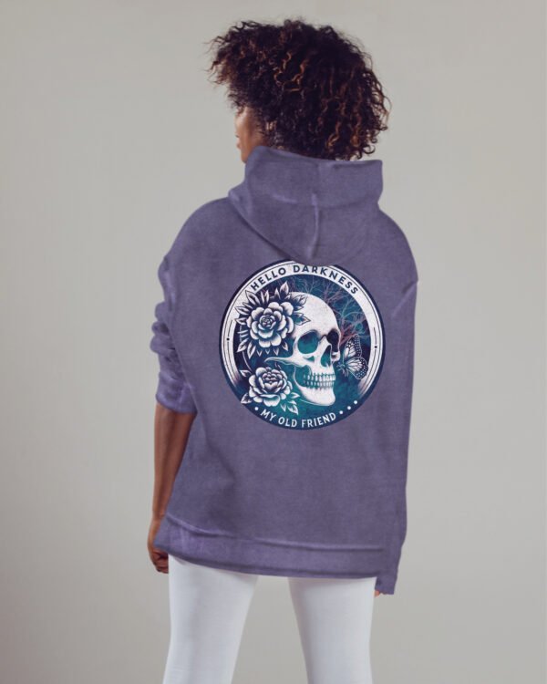 Bluza oversize z kapturem <br>Old Skull Friend - efekt sprania