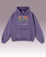 TL HO OLD PUR DTG 0260 A Bluza oversize z kapturem <br>Life is Colorful - efekt sprania