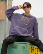 TL HO OLD PUR DTG 0260 A MEN Bluza oversize z kapturem <br>Life is Colorful - efekt sprania