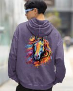 Bluza oversize z kapturem <br>Horse Whisperer - efekt sprania
