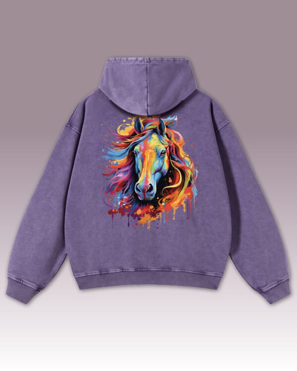 Bluza oversize z kapturem <br>Horse Whisperer - efekt sprania