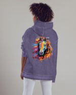Bluza oversize z kapturem <br>Horse Whisperer - efekt sprania