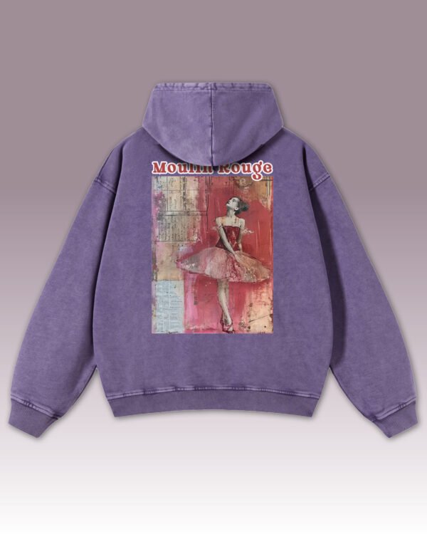 Bluza oversize z kapturem <br>Moulin Rouge Ballet - efekt sprania