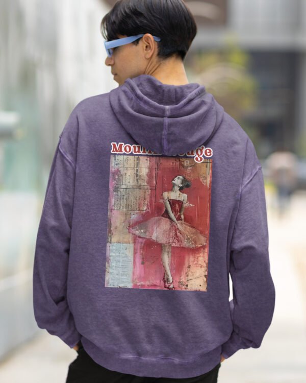 Bluza oversize z kapturem <br>Moulin Rouge Ballet - efekt sprania