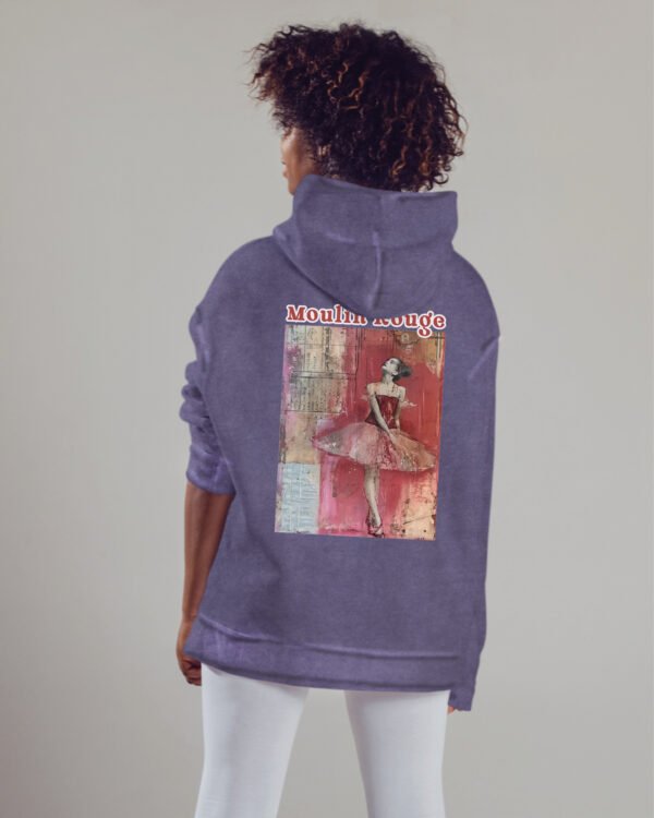 Bluza oversize z kapturem <br>Moulin Rouge Ballet - efekt sprania