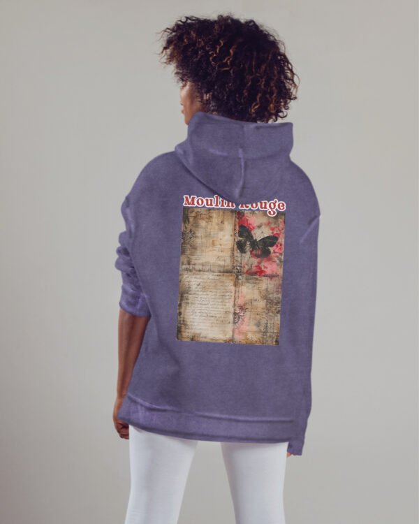 Bluza oversize z kapturem <br>Moulin Rouge Butterfly - efekt sprania