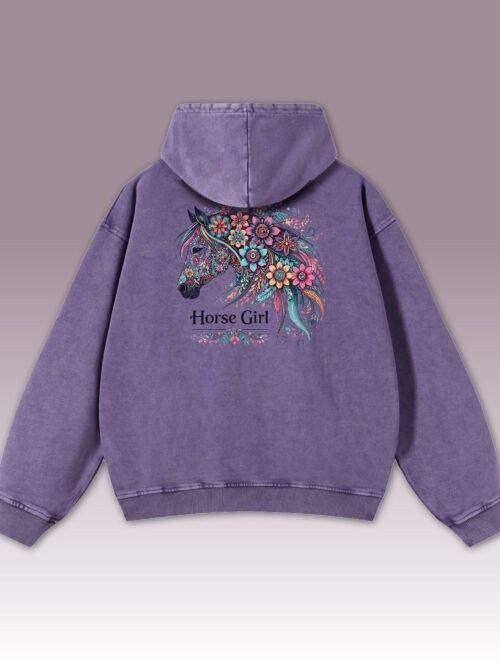 Bluza oversize z kapturem Horse Girl