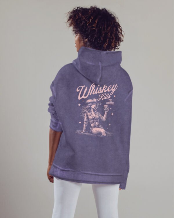 Bluza oversize z kapturem <br>Whiskey Kills Boredom - efekt sprania