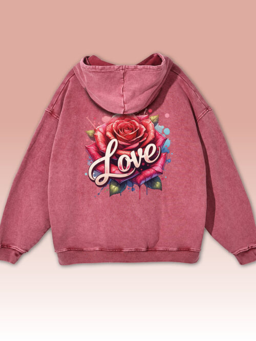 Bluza oversize z kapturem Love and Rose