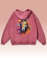 Bluza oversize z kapturem <br>Horse Whisperer - efekt sprania