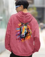 Bluza oversize z kapturem <br>Horse Whisperer - efekt sprania