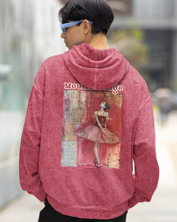 Bluza oversize z kapturem <br>Moulin Rouge Ballet - efekt sprania