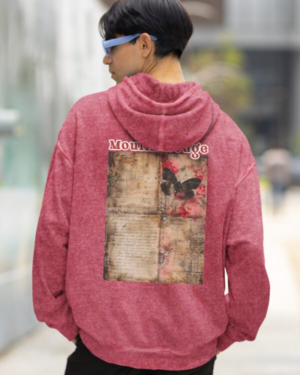 Bluza oversize z kapturem <br>Moulin Rouge Butterfly - efekt sprania
