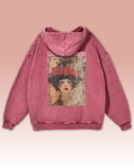 Bluza oversize z kapturem <br>Moulin Rouge Retro - efekt sprania