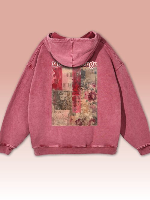 Bluza oversize z kapturem Moulin Rouge Romantic