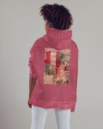 Bluza oversize z kapturem <br>Moulin Rouge Romantic - efekt sprania