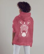 Bluza oversize z kapturem <br>Zebra - efekt sprania