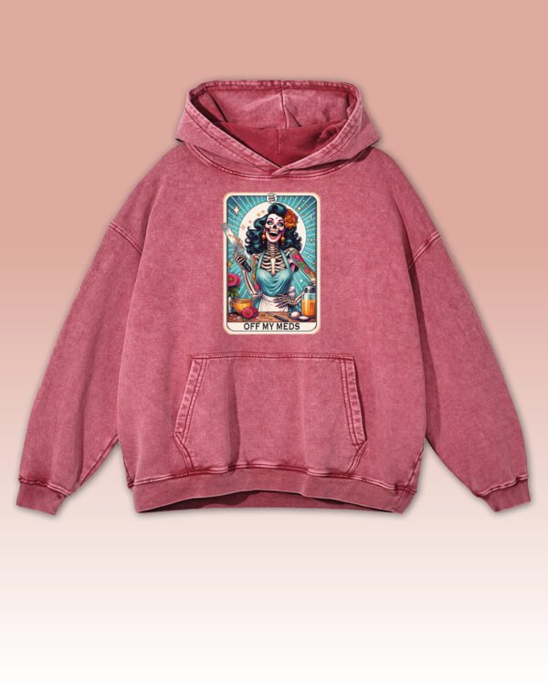 Bluza oversize z kapturem <br>Off My Meds - efekt sprania