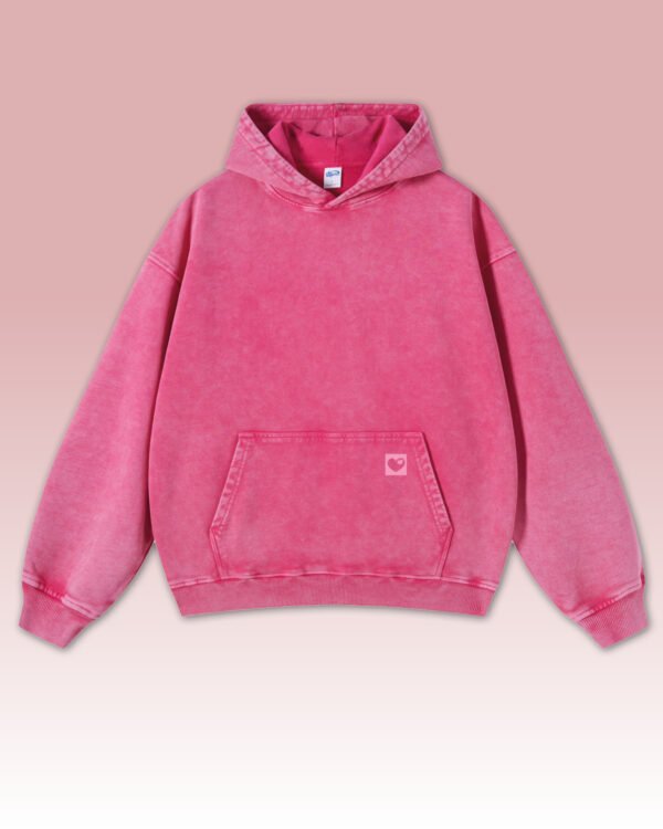 Bluza oversize z kapturem <br>Love and Rose - efekt sprania
