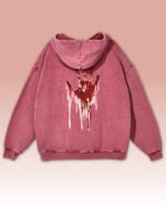 Bluza oversize z kapturem <br>Bloody Imprint - efekt sprania