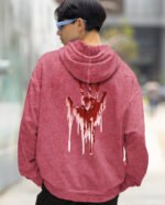 Bluza oversize z kapturem <br>Bloody Imprint - efekt sprania