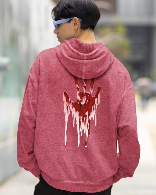 Bluza oversize z kapturem <br>Bloody Imprint - efekt sprania