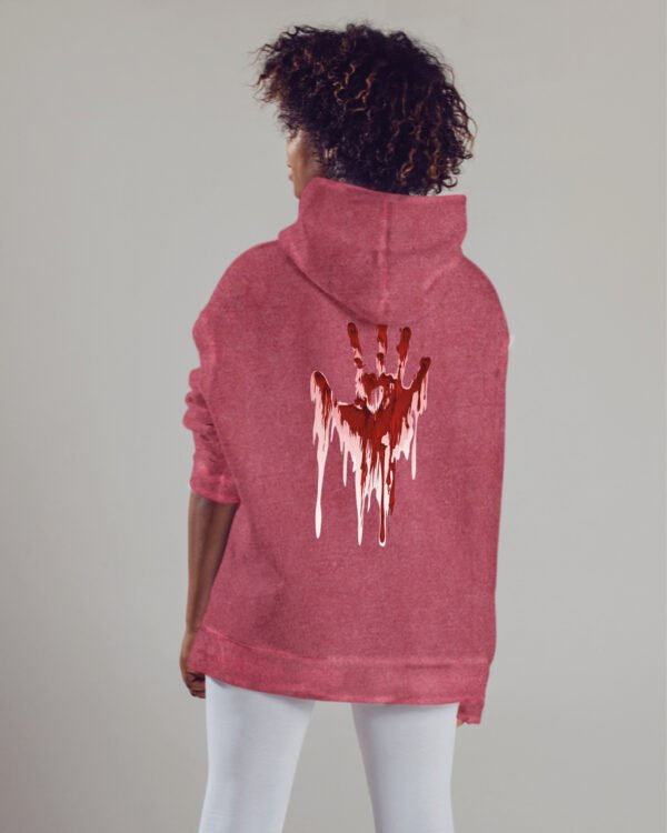 Bluza oversize z kapturem <br>Bloody Imprint - efekt sprania