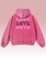Bluza oversize z kapturem <br>Love is all You Need - efekt sprania