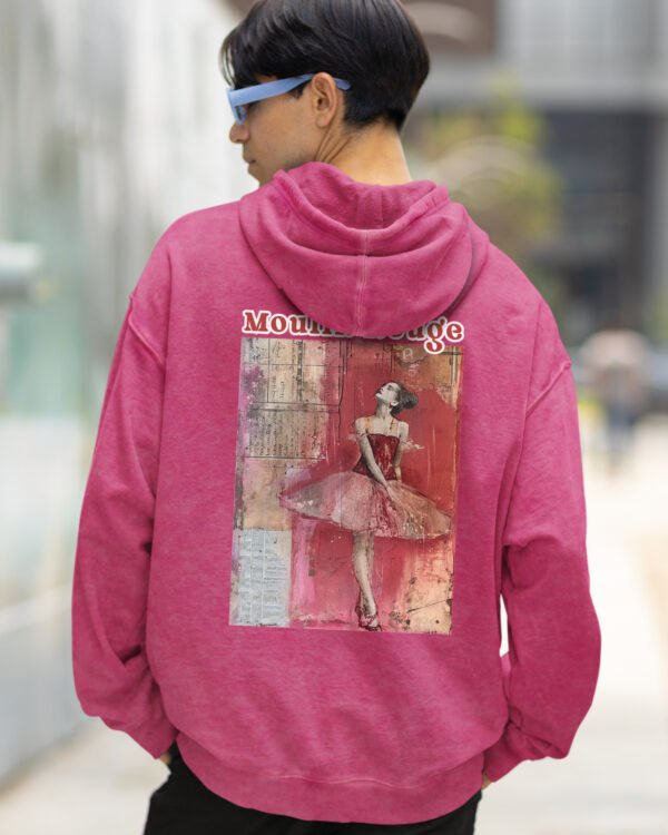 Bluza oversize z kapturem <br>Moulin Rouge Ballet - efekt sprania