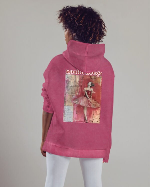 Bluza oversize z kapturem <br>Moulin Rouge Ballet - efekt sprania