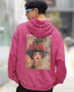 Bluza oversize z kapturem <br>Moulin Rouge Retro - efekt sprania