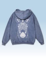Bluza oversize z kapturem <br>Zebra - efekt sprania