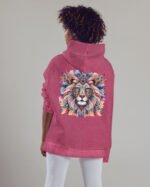 Bluza oversize z kapturem <br>Lion - efekt sprania
