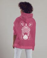Bluza oversize z kapturem <br>Zebra - efekt sprania