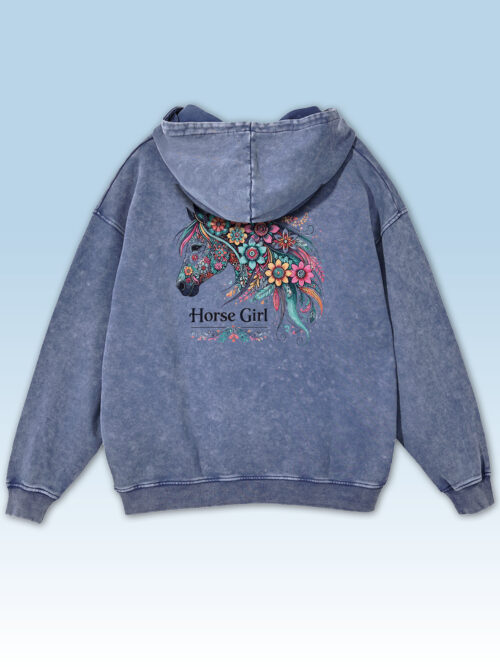 Bluza oversize z kapturem Horse Girl