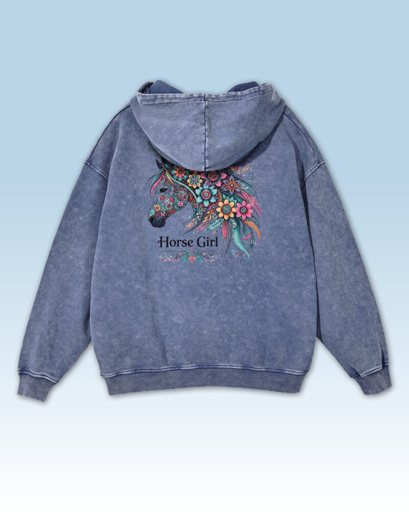 Bluza oversize z kapturem Horse Girl