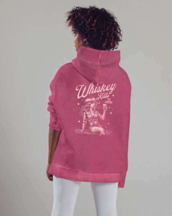 Bluza oversize z kapturem <br>Whiskey Kills Boredom - efekt sprania