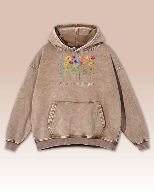 TL HO OLD SAN DTG 0260 A Bluza oversize z kapturem <br>Life is Colorful - efekt sprania