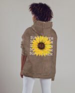 Bluza oversize z kapturem <br>Sunflower - efekt sprania